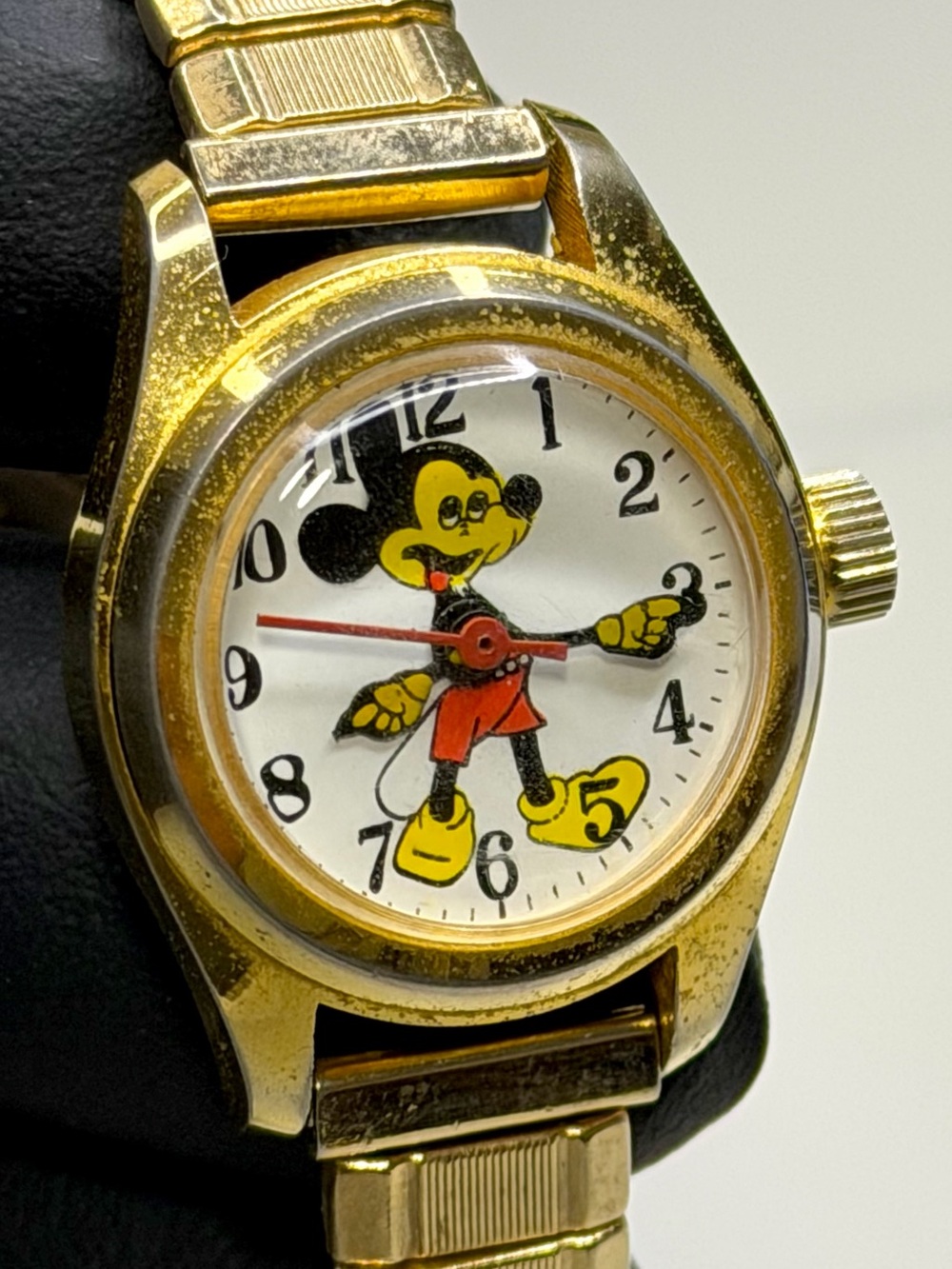 Disney Mickey Mouse Vintage Mechanical White Dial Gold-Plated 23mm Ladies’ Watch